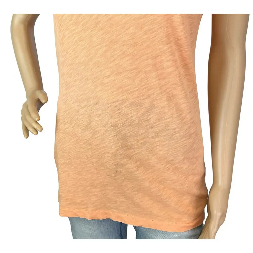 J. Crew Vintage Cotton V-neck Tee Pale Guava Orange 24500 Size S